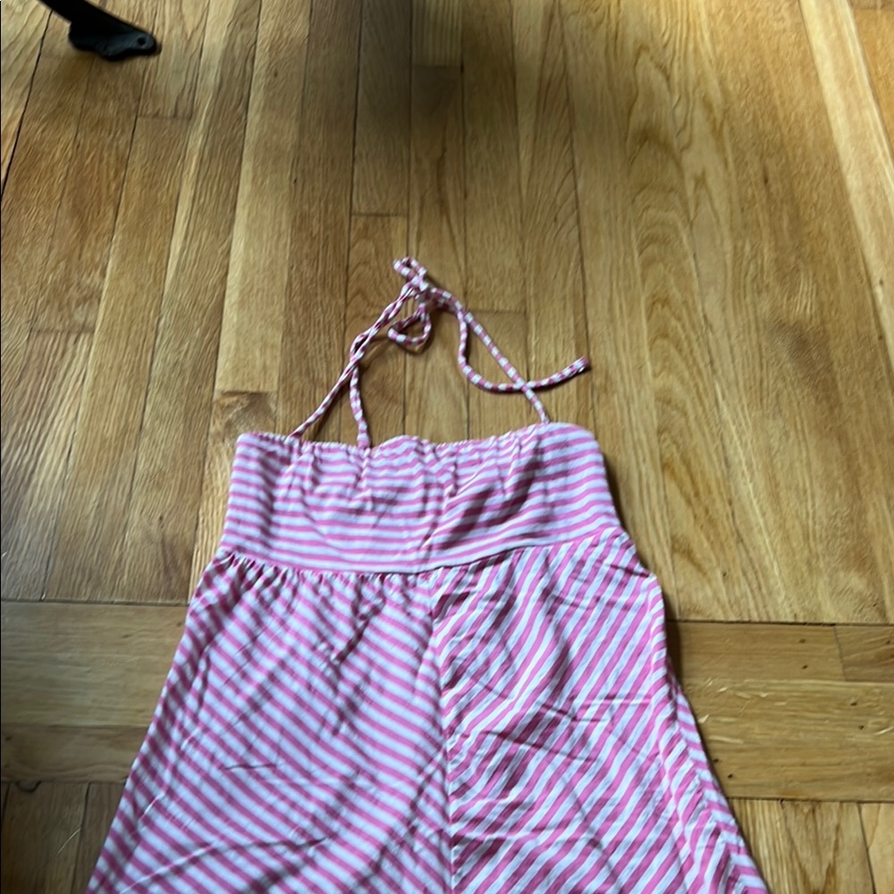 Pink and White Striped Halter Dress Vintage Lily Pulitzer - Picture 3 of 7